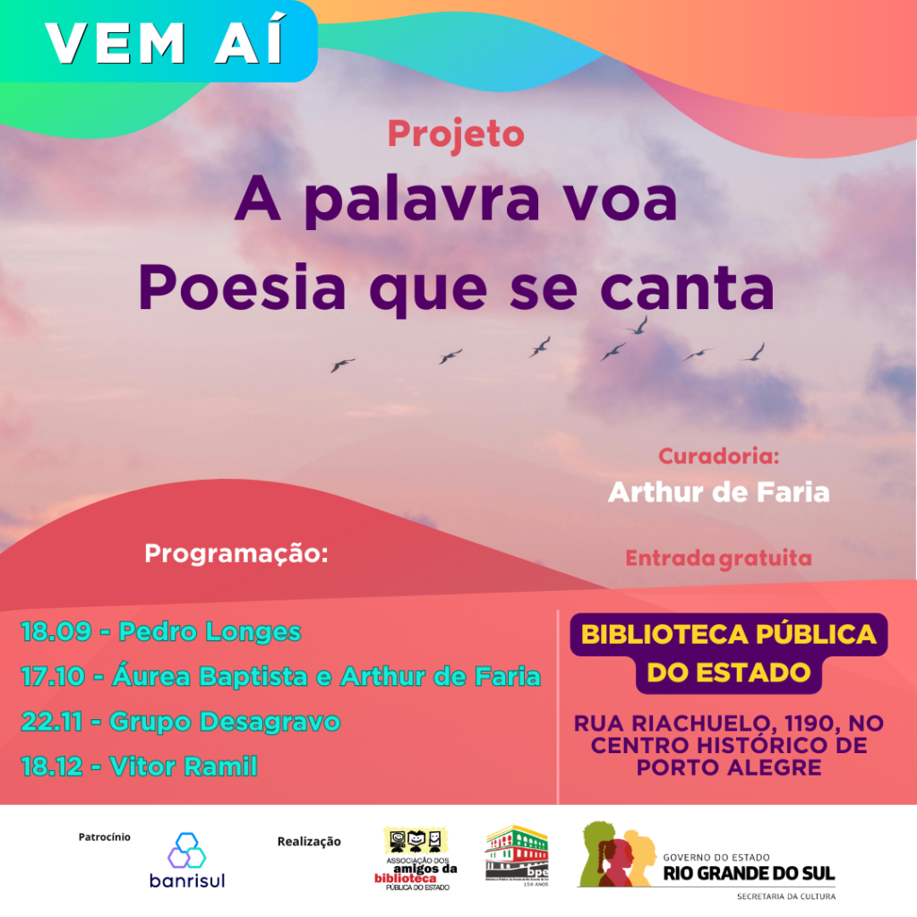 BPE sedia projeto poético-musical “A palavra voa – poesia que se canta ...